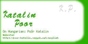 katalin poor business card